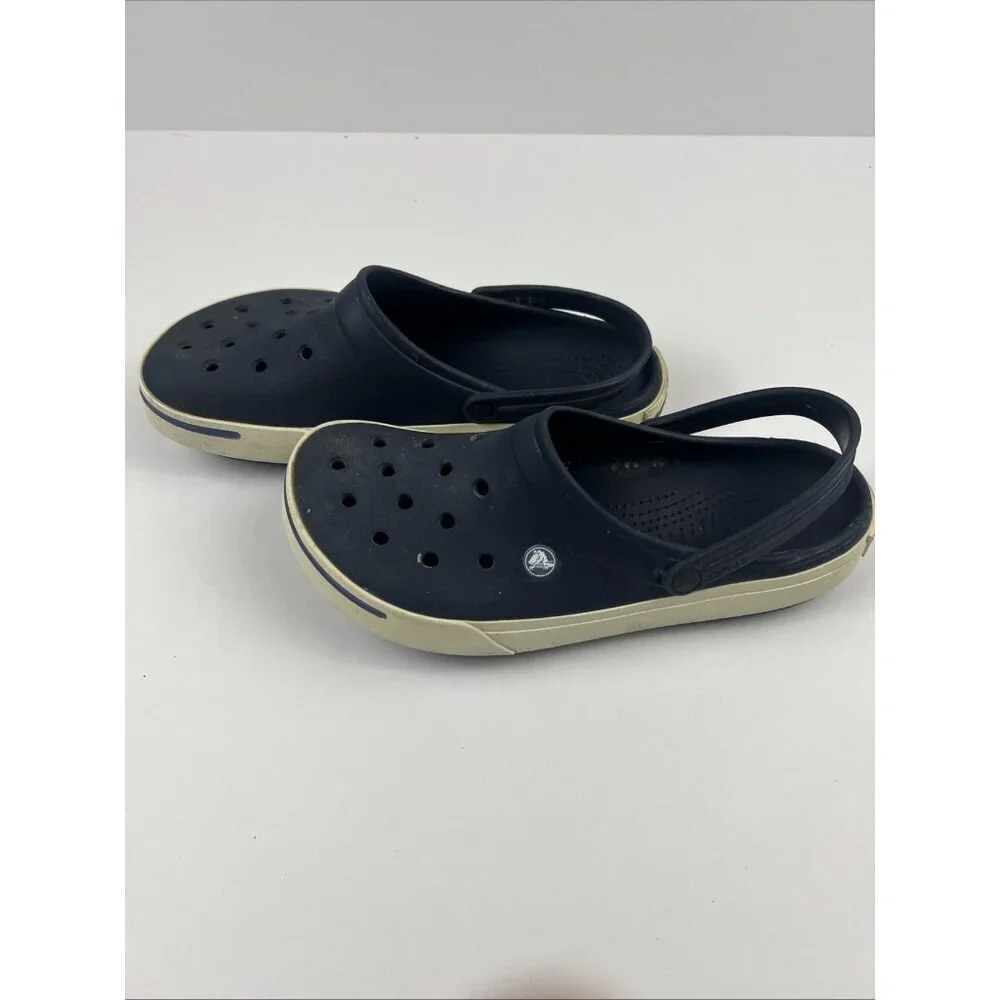Crocs Crocband II Classic Comfort Slip On Clogs Blue & White Mens 10 Womens 12